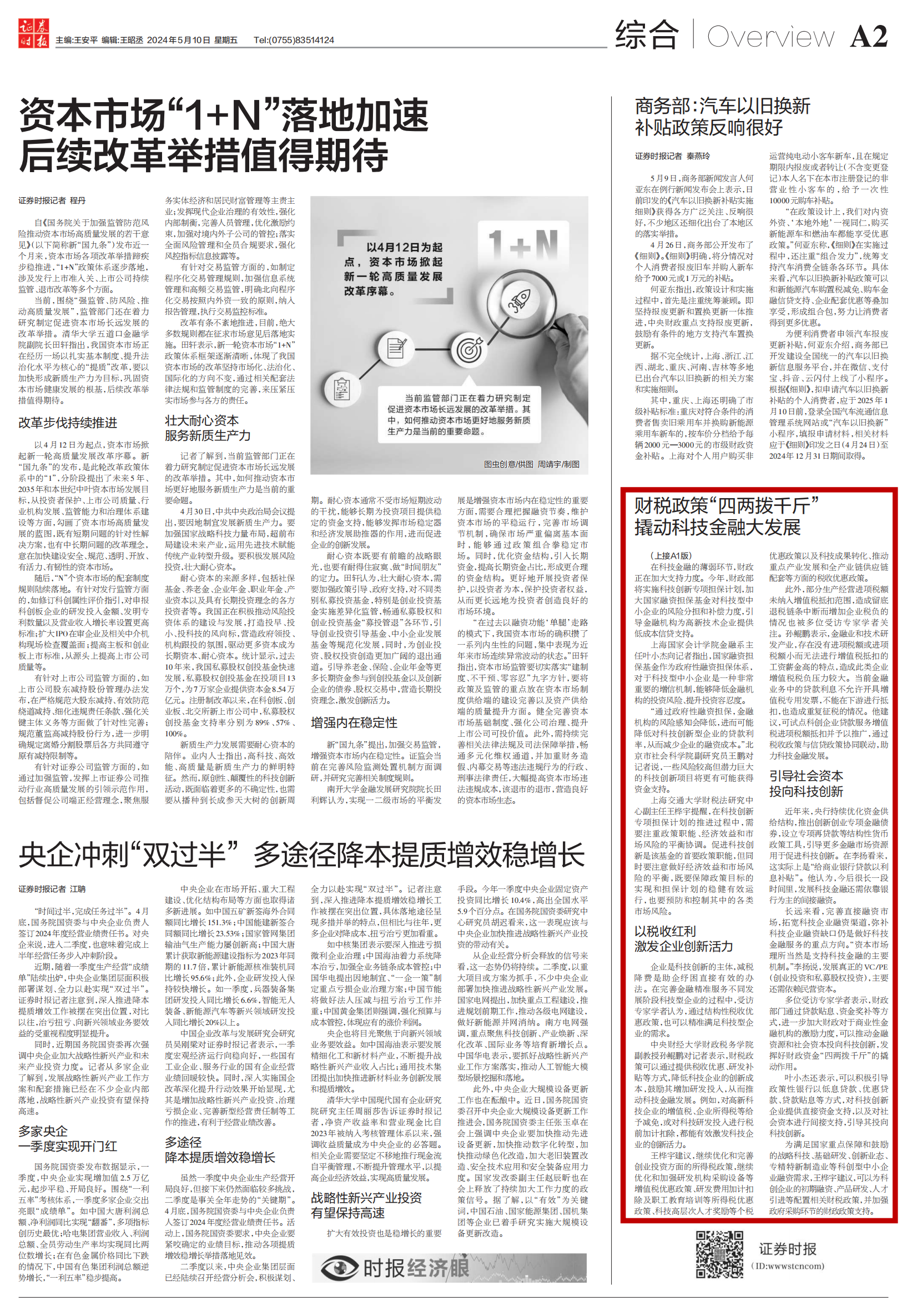 20240510-2 p2 财税政策“四两拨千斤”撬动科技金融大发展-证券时报A2版_红框